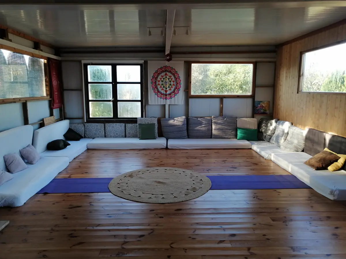 La sala de trabajo con el Sri Yantra